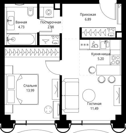 Купить квартиру в новостройках в ЖК МИРА в Москве. Вариант № 162021, 0, площадь -  квм, цена 29970832 рублей