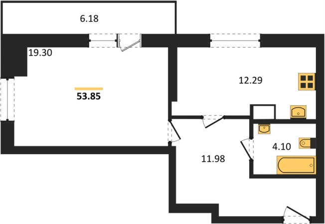 Купить однокомнатную квартиру в новостройках в районе Кировский в Новосибирске. Вариант № 9879510, 0, площадь -  квм, цена 5100000 рублей