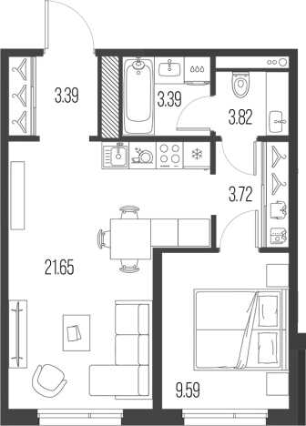 Купить двухкомнатную квартиру в ЖК Legenda Васильевского в Санкт-Петербурге. Вариант № 4837977, 0, площадь -  квм, цена 18720547 рублей