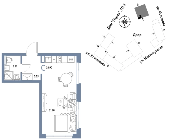 Купить Студию в новостройках в Мытищах. Вариант № 10440367, 0, площадь -  квм, цена 11920000 рублей