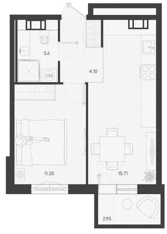 Купить квартиру в ЖК Дубровка.Park в Ленинградской области. Вариант № 6607941, 0, площадь -  квм, цена 4564480 рублей
