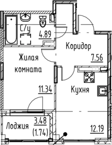 Купить однокомнатную квартиру в ЖК Кронфорт в Санкт-Петербурге. Вариант № 6830734, 0, площадь -  квм, цена 10077360 рублей