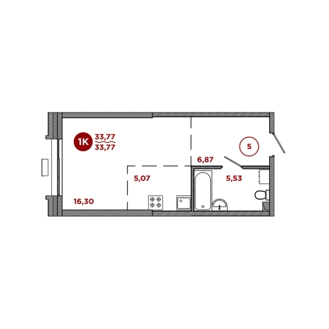Купить однокомнатную квартиру в Приморском крае. Вариант № 10270944, 1, площадь -  квм, цена 7098000 рублей