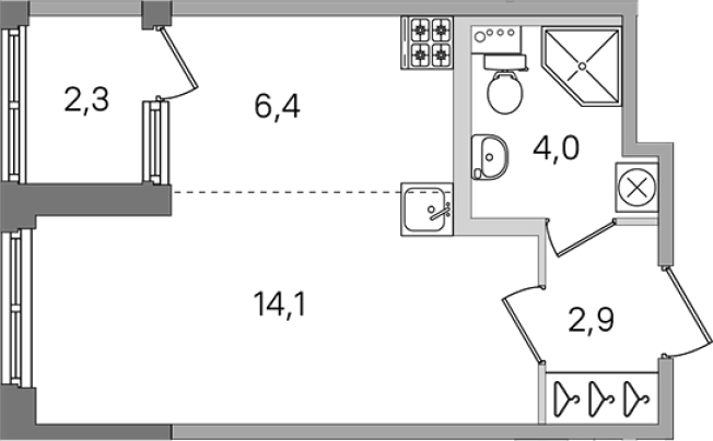 Купить Студию в новостройках в ЖК Дубровский в Санкт-Петербурге. Вариант № 6608225, 0, площадь -  квм, цена 7882980 рублей