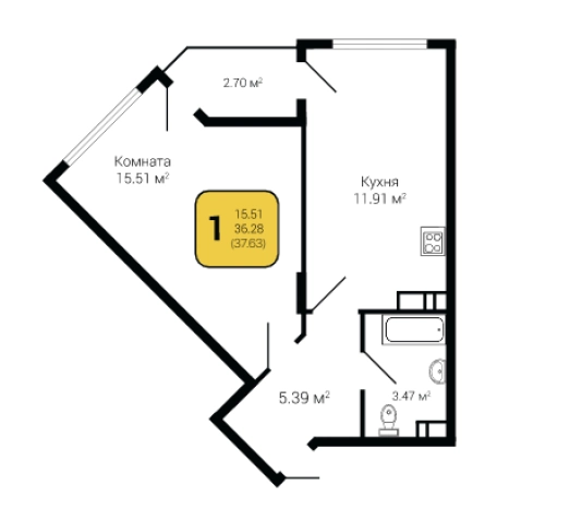 Купить квартиру в ЖК Чехов в Воронеже. Вариант № 84829, 0, площадь -  квм, цена 4135537 рублей