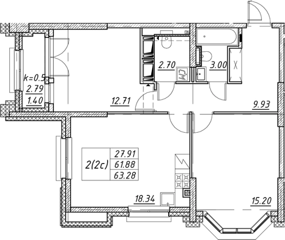 Купить трехкомнатную квартиру в новостройках у метро Елизаровская в Санкт-Петербурге. Вариант № 7849991, 0, площадь -  квм, цена 22708154 рублей