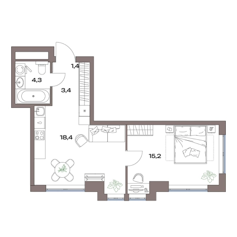 Купить двухкомнатную квартиру у метро Яхромская в Москве. Вариант № 3970683, 0, площадь -  квм, цена 20495934 рублей