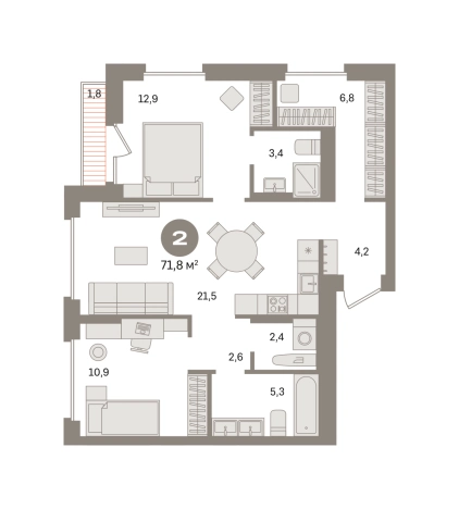 Купить двухкомнатную квартиру в новостройках у метро Домодедовская в Московской области. Вариант № 8538824, 0, площадь -  квм, цена 13780000 рублей