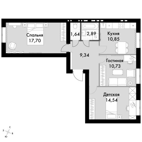 Купить трехкомнатную квартиру на улице Горького в Апрелевке. Вариант № 103793, 0, площадь -  квм, цена 19257750 рублей