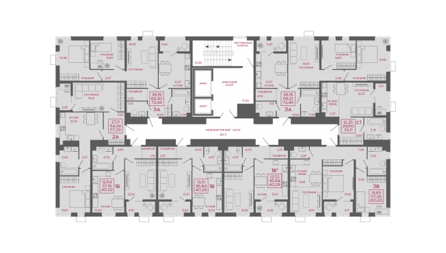 Купить трехкомнатную квартиру на улице Терновского в Пензе. Вариант № 140760, 1, площадь -  квм, цена 6376480 рублей