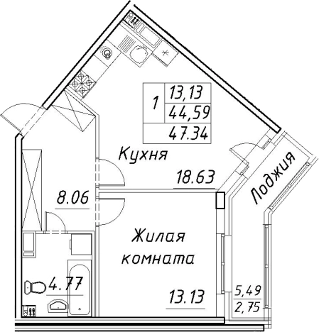 Купить двухкомнатную квартиру на улице проспект Авиаконструкторов в Санкт-Петербурге. Вариант № 4034387, 0, площадь -  квм, цена 15497038 рублей
