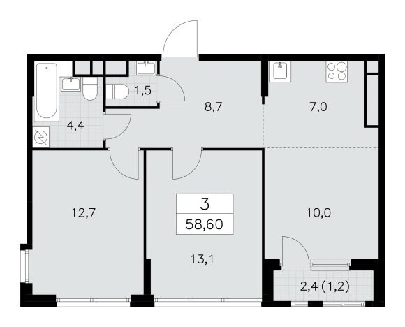 Купить трехкомнатную квартиру в новостройках у метро Улица Горчакова в Москве. Вариант № 1340720, 0, площадь -  квм, цена 26896814 рублей