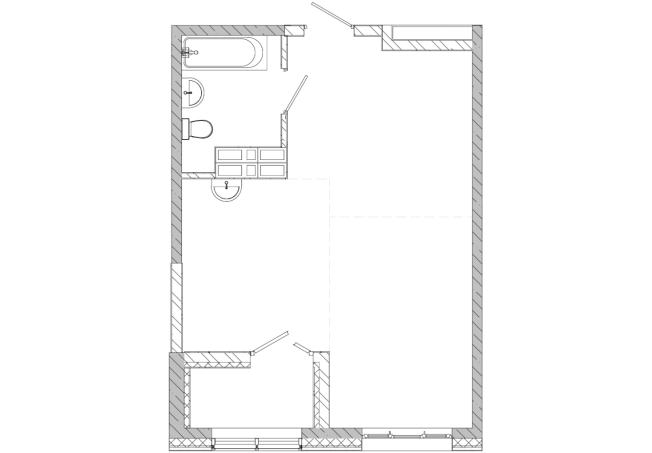 . Вариант № 4136810, 0, площадь - 42.06 квм, цена 7570800 рублей