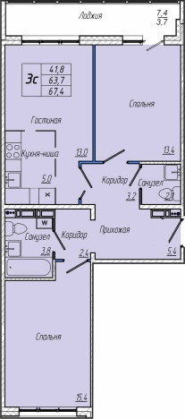 Купить квартиру в новостройках в ЖК Кемерово Сити (Кемерово) в Кемерове. Вариант № 109713, 0, площадь -  квм, цена 8870000 рублей