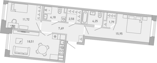 . Вариант № 9145335, 0, площадь - 66.67 квм, цена 27870463 рублей