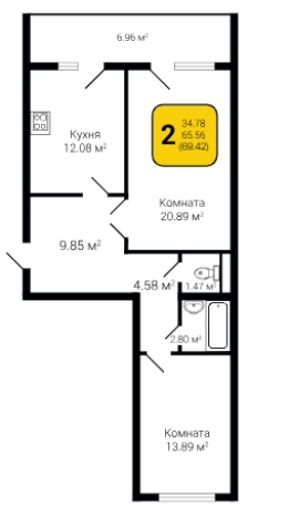 Купить квартиру в ЖК Зеленая Долина в Воронеже. Вариант № 161120, 0, площадь - квм, цена 7636200 рублей