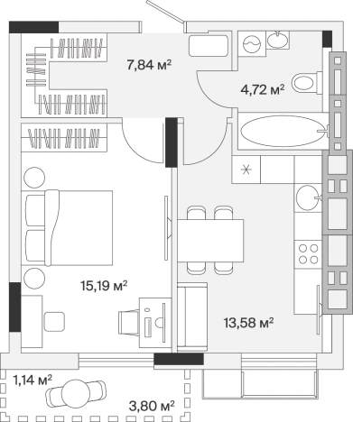 Купить квартиру в новостройках на улице Весенняя в Калининграде. Вариант № 100784, 0, площадь -  квм, цена 7539529 рублей