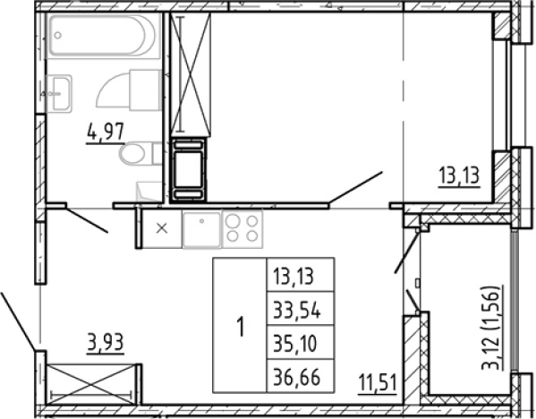 Купить квартиру в ЖК Полис Новоселье в Ленинградской области. Вариант № 7268002, 0, площадь -  квм, цена 6666888 рублей