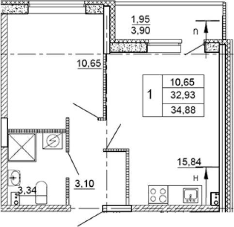 Купить квартиру в ЖК Рубеж в Ленинградской области. Вариант № 7603256, 0, площадь -  квм, цена 4788680 рублей