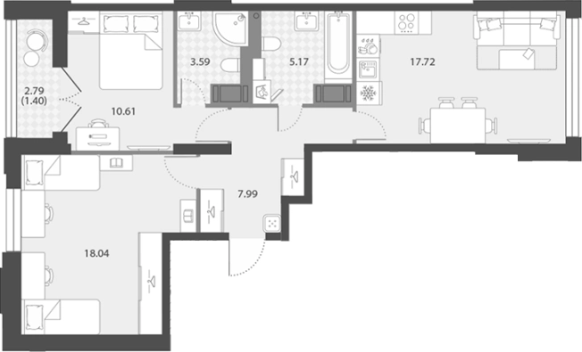 Купить трехкомнатную квартиру в районе Невский в Санкт-Петербурге. Вариант № 7851228, 0, площадь -  квм, цена 20428451 рублей