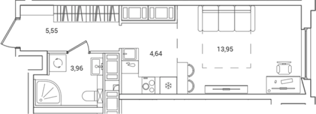 Купить Студию в ЖК OKLA в Санкт-Петербурге. Вариант № 8162851, 0, площадь -  квм, цена 6645650 рублей