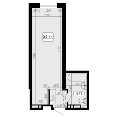 Купить однокомнатную квартиру в Приморском крае. Вариант № 6802165, 0, площадь -  квм, цена 7543200 рублей