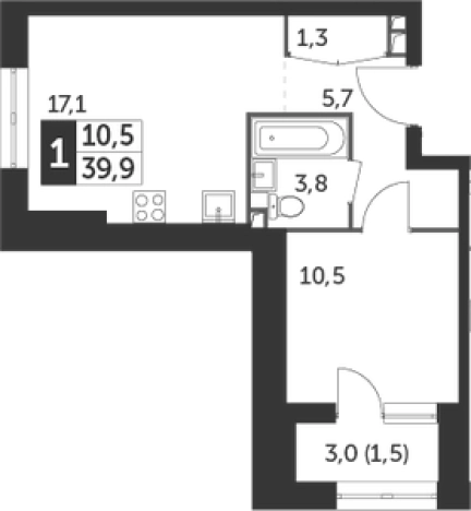 Купить квартиру в районе Ростокино в Москве. Вариант № 110241, 0, площадь - квм, цена 24158971.0000 рублей