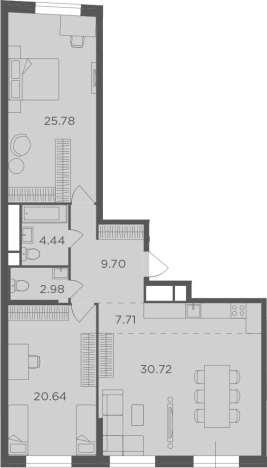 Купить квартиру в новостройках в ЖК КутузовGRAD II в Москве. Вариант № 69829, 0, площадь -  квм, цена 33398960 рублей