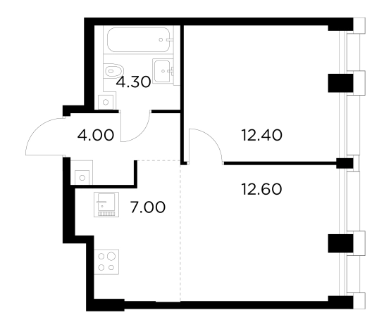 Купить двухкомнатную квартиру у метро Балтийская в Москве. Вариант № 9103589, 1, площадь -  квм, цена 22363400 рублей