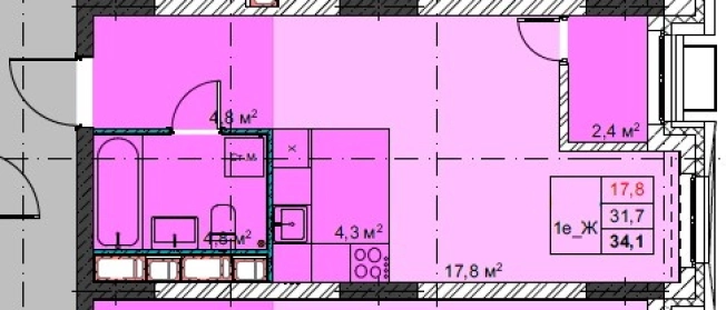Купить однокомнатную квартиру на улице Кизлярская в Владивостоке. Вариант № 1140733, 0, площадь -  квм, цена 9912870 рублей