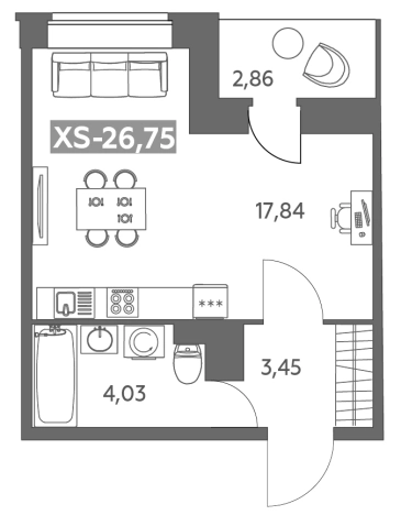 Купить Студию в ЖК  Аквилон Stories в Кудрове. Вариант № 881902, 0, площадь -  квм, цена 6584615 рублей