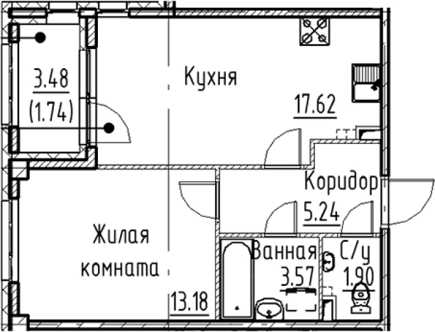 Купить двухкомнатную квартиру в новостройках в ЖК Кронфорт в Санкт-Петербурге. Вариант № 6830620, 0, площадь -  квм, цена 11568160 рублей