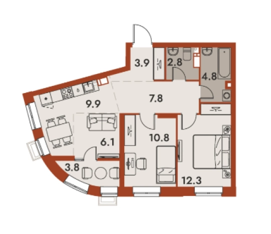 Купить квартиру в ЖК N1 Первый дом в Нижнем в Нижнем Новгороде. Вариант № 107088, 0, площадь -  квм, цена 11085324 рублей
