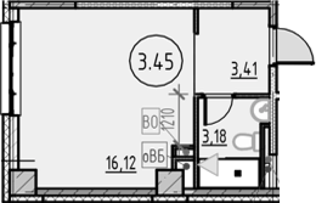 Купить Студию в новостройках у метро Обухово в Санкт-Петербурге. Вариант № 4163076, 0, площадь -  квм, цена 5433926 рублей