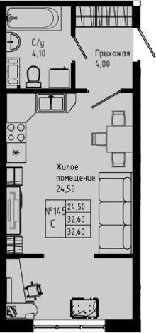 Купить Студию на улице Железнодорожная в Коммунаре. Вариант № 8472699, 0, площадь -  квм, цена 3846800 рублей