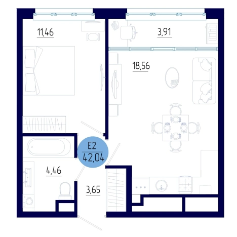 Купить однокомнатную квартиру на улице проезд Бульвар Оптимистов в Рязанской области. Вариант № 466054, 0, площадь -  квм, цена 5001499 рублей