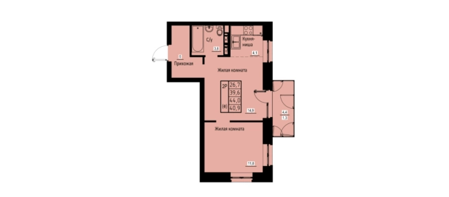 Купить двухкомнатную квартиру в Микрорайоне 111-й, Улан-Удэ в Улан-Удэ. Вариант № 159390, 0, площадь -  квм, цена 6380400 рублей