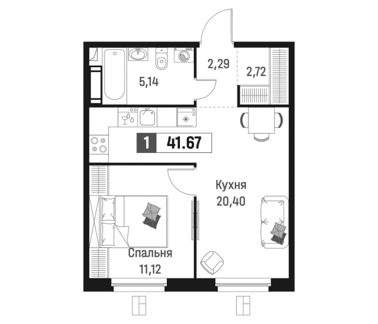 Купить двухкомнатную квартиру в новостройках в ЖК Максималист в Мурине. Вариант № 6867794, 0, площадь -  квм, цена 7860442 рублей