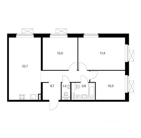 Купить квартиру в Москве. Вариант № 9067102, 20, площадь - квм, цена 31500000 рублей