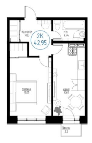 Купить двухкомнатную квартиру на улице Профсоюзная в Иркутске. Вариант № 82229, 0, площадь -  квм, цена 3800000 рублей