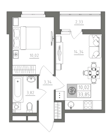 Купить квартиру в новостройках в ЖК Пряничная слобода в Туле. Вариант № 72870, 0, площадь -  квм, цена 3722485 рублей