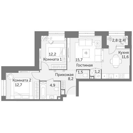 Купить трехкомнатную квартиру в районе Ростокино в Москве. Вариант № 110237, 0, площадь -  квм, цена 46685380 рублей