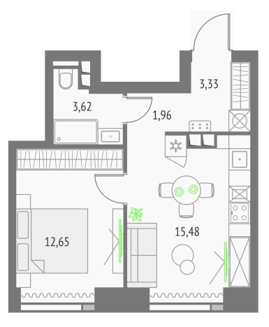Купить однокомнатную квартиру в новостройках в районе Бутырский в Москве. Вариант № 152069, 0, площадь -  квм, цена 23211733 рублей