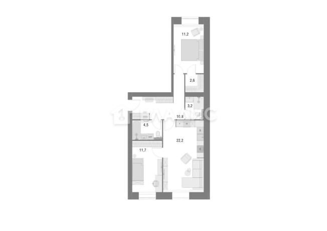 Купить квартиру в новостройках в Вологодской области. Вариант № 15369, 0, площадь -  квм, цена 6884800 рублей