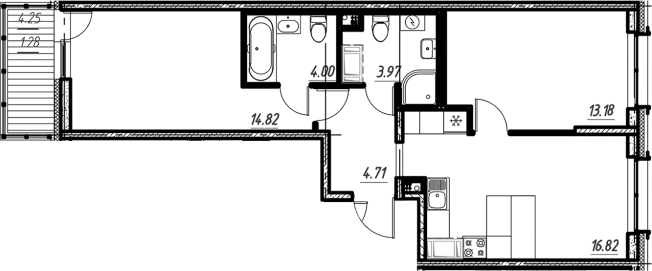 Купить квартиру в новостройках у метро Шушары в Санкт-Петербурге. Вариант № 9154379, 0, площадь -  квм, цена 8478133 рублей