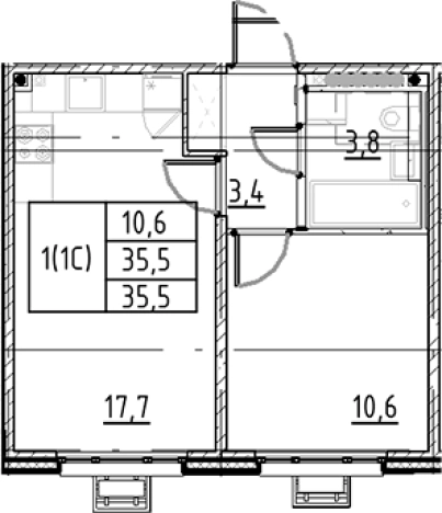 Купить квартиру в новостройках у метро Купчино в Санкт-Петербурге. Вариант № 7597670, 0, площадь -  квм, цена 8563523 рублей