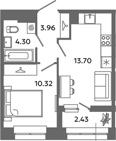 Купить квартиру в ЖК Загляденье в Ленинградской области. Вариант № 6632326, 0, площадь - квм, цена 5052941 рублей