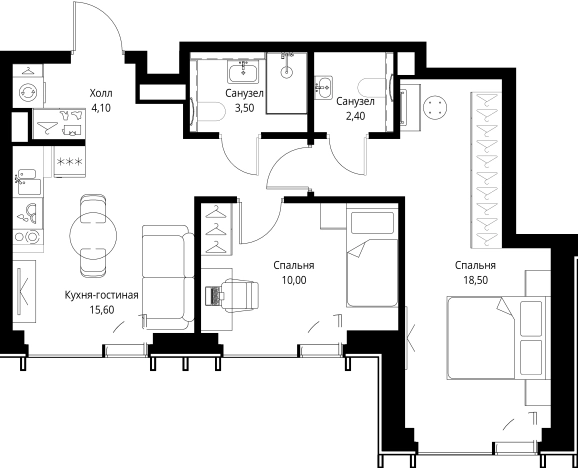Купить квартиру на улице Верейская в Москве. Вариант № 10380587, 0, площадь - квм, цена 31053400 рублей