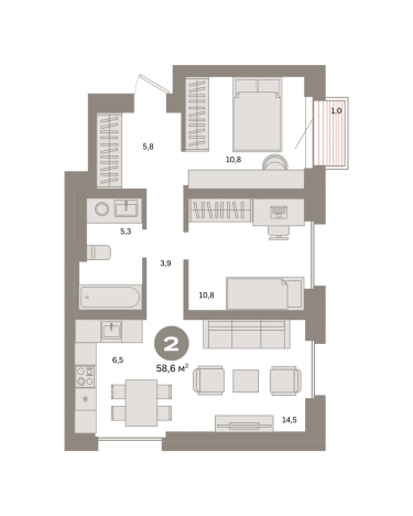 Купить двухкомнатную квартиру в новостройках в ЖК Метроном в Москве. Вариант № 125824, 0, площадь -  квм, цена 20490000 рублей