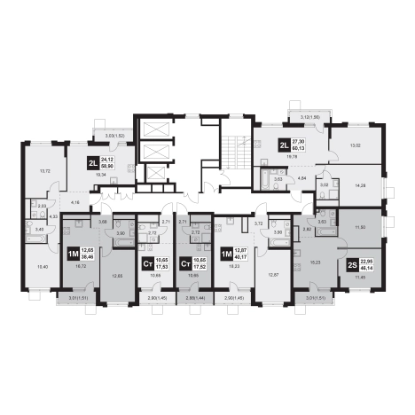 Купить двухкомнатную квартиру в новостройках в Пензенской области. Вариант № 9181181, 1, площадь -  квм, цена 5057490 рублей